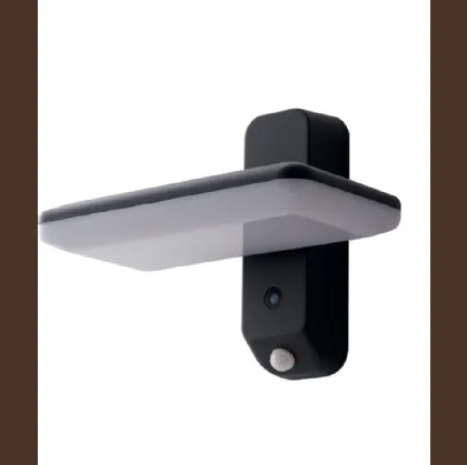 Lampada da esterno Argo in alluminio antracite con diffusore orientabile a 180°, pannello solare e sensore di movimento e crepuscolare inclusi di F_A_N_ Europe