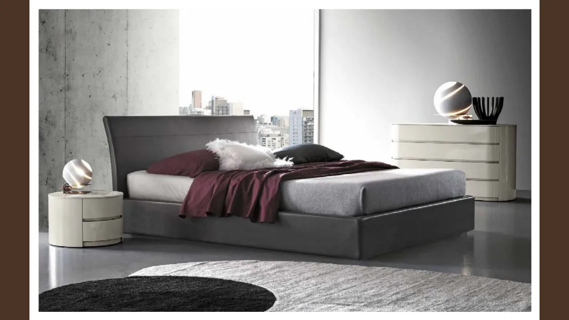 Letto in ecopelle Boheme di Abitare Mobilstella