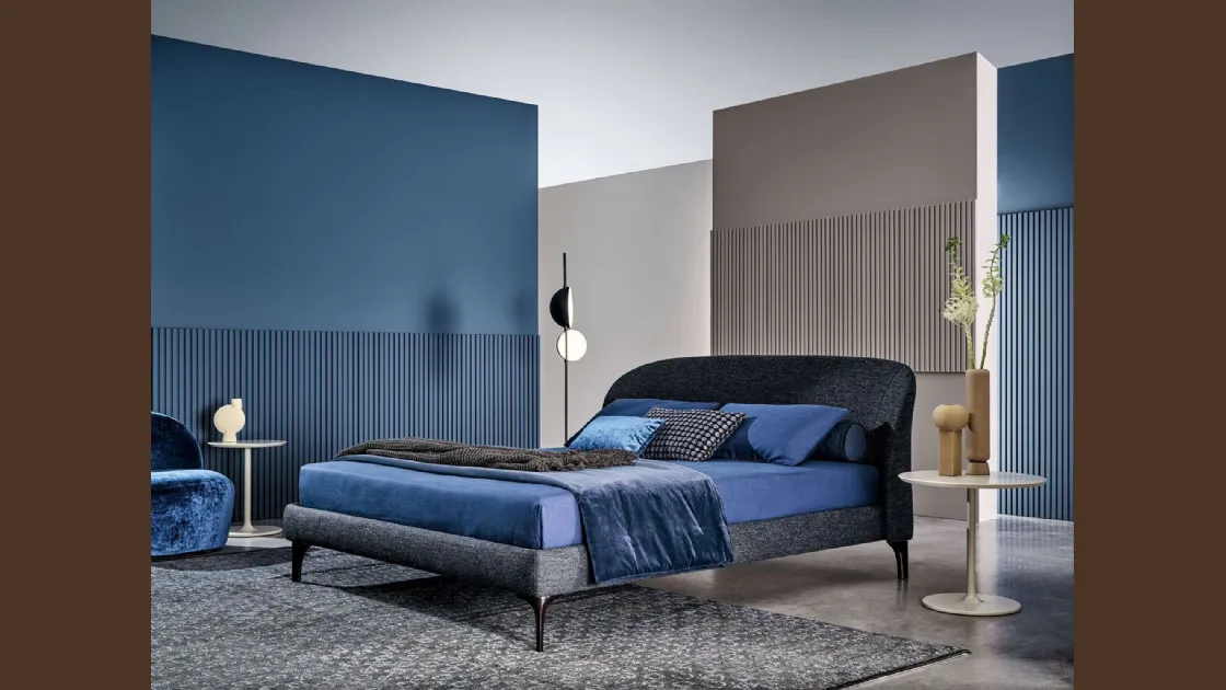 Letto in tessuto con testiera Carnaby di Twils