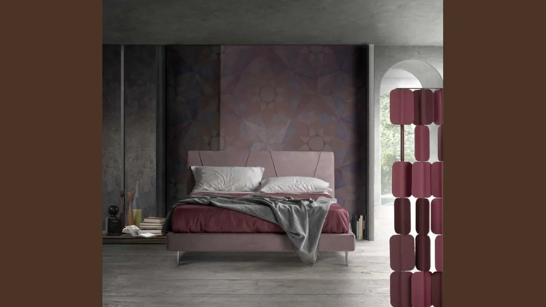 Letto in tessuto con testiera Prestige di Lettissimi