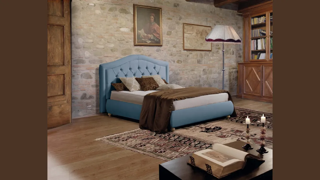 Letto con contenitore Sogno Capitonnè di Lettissimi