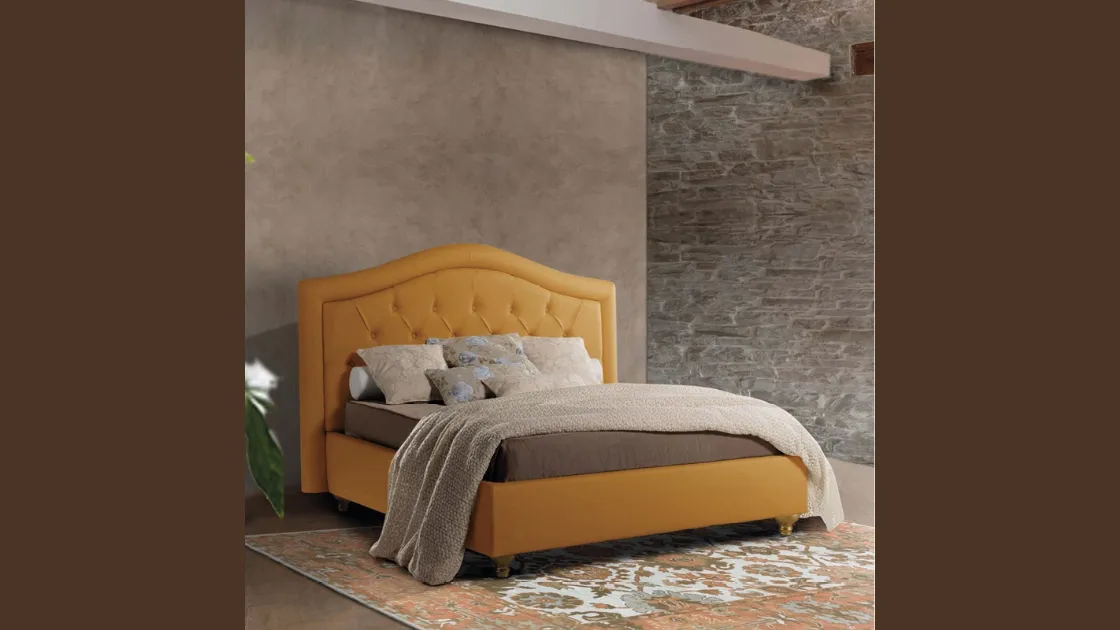 Letto con contenitore Sogno Capitonnè di Lettissimi
