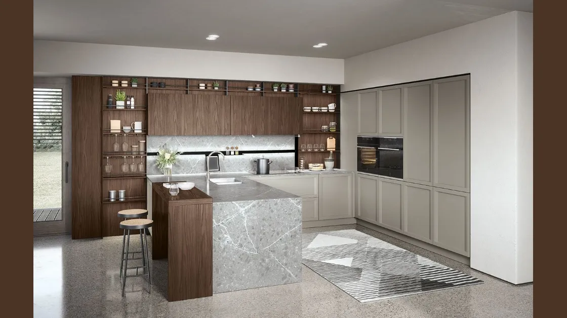 Cucina Classica con penisola Bellaria 02 di Forma Cucine