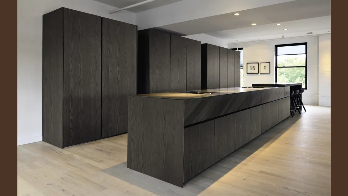 Cucina Design Giza in legno con isola di Maistri