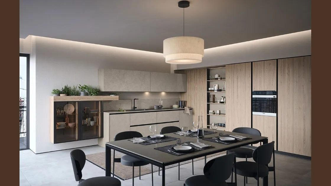 Cucina Moderna ad angolo Trend 30° Gola 02 di Forma Cucine