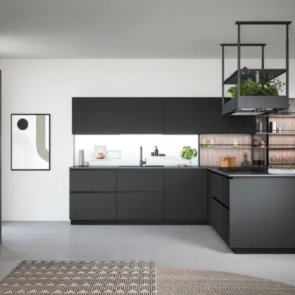 Cucina Moderna con penisola Trend Gola 01 di Forma Cucine