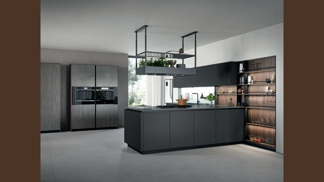 Cucina Moderna con penisola Trend Gola 01 di Forma Cucine