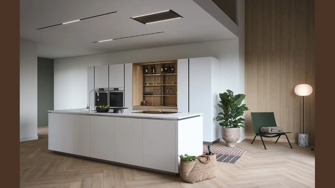 Cucina Moderna con isola Trend Gola 02 di Forma Cucine