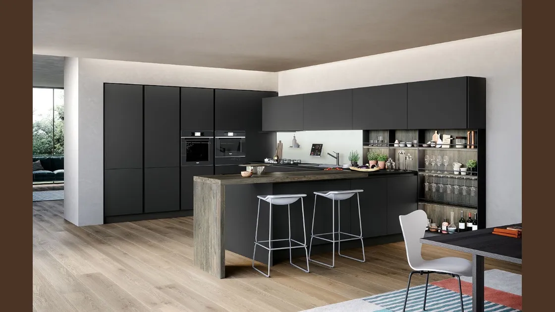 Cucina Moderna con penisola Trend Grip Gola Home 01 di Forma Cucine